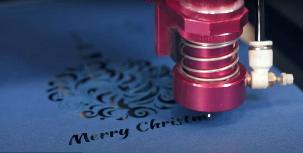 Laser cutting paper cards